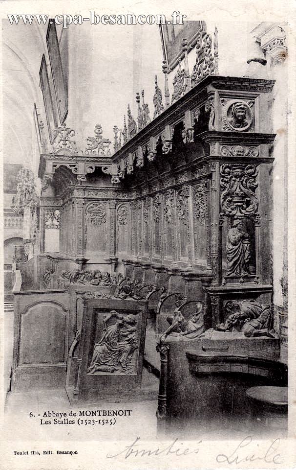 6. - Abbaye de MONTBENOIT - Les Stalles (1523-1525)